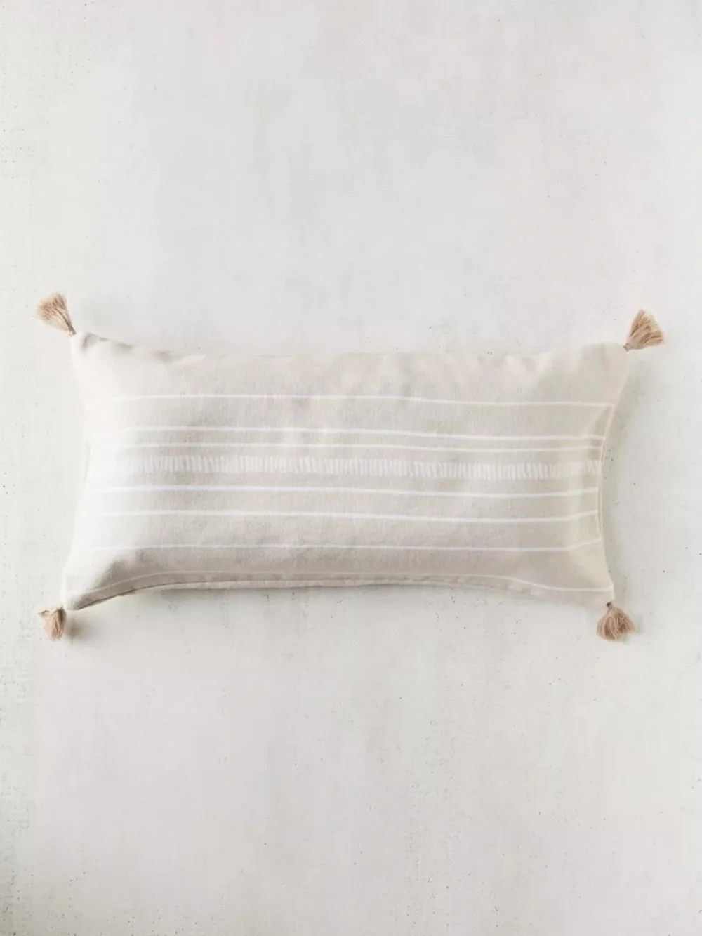 NWT The Beach People Inflatable Pillow & Drawstring Carry Bag Beige Stripe